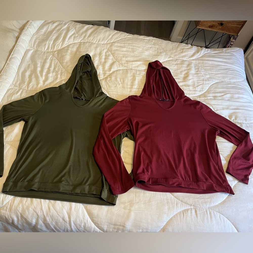 BUNDLE— 2 Long Sleeve Hooded Shirts